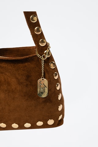 Sac porté épaule en cuir Lania - Marron