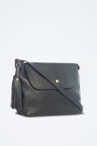 Sac bandoulière en cuir Bagni - Noir