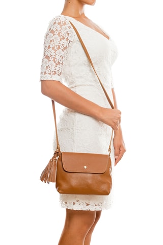 Sac bandoulière en cuir Bagni - Marron