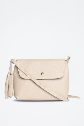 Sac bandoulière en cuir Bagni - Beige