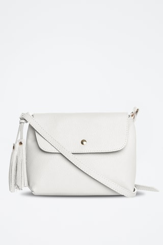 Sac bandoulière en cuir Bagni - Blanc