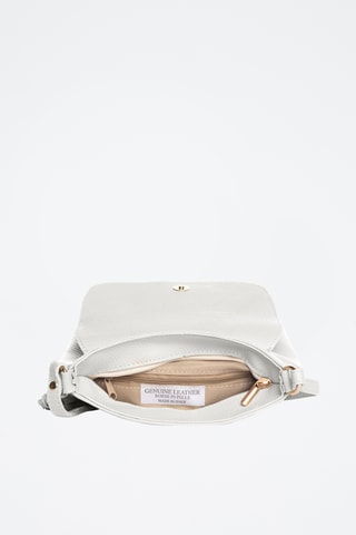 Sac bandoulière en cuir Bagni - Blanc