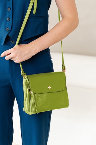 Sac bandoulière en cuir Bagni - Vert