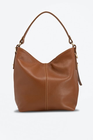 Sac porté épaule en cuir Carrara - Anna Morellini - Marron