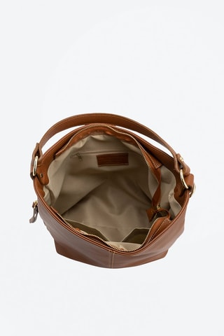 Sac porté épaule en cuir Carrara - Anna Morellini - Marron