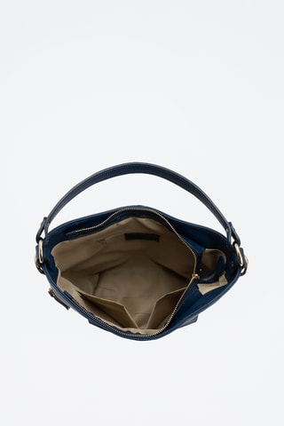 Sac porté épaule en cuir Carrara - Anna Morellini - Bleu