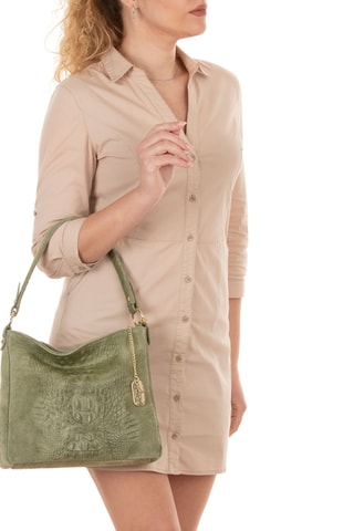 Sac porté épaule en cuir Linda - Vert