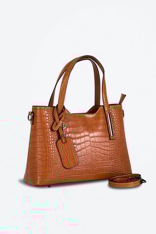 Sac à main en cuir Acco - Marron