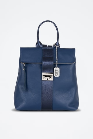 Sac à dos en cuir Azalea - Bleu