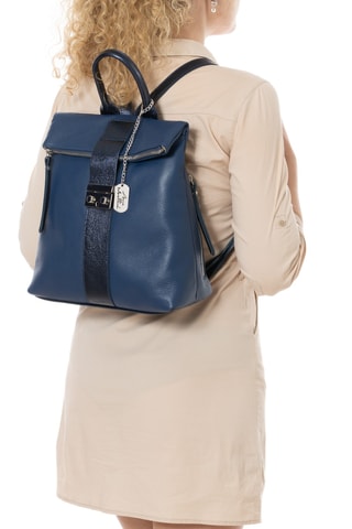 Sac à dos en cuir Azalea - Bleu