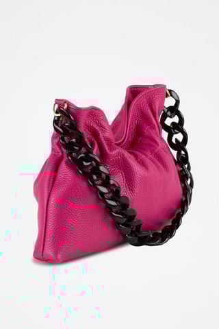 Sac à main en cuir Fabrizia - Fuchsia