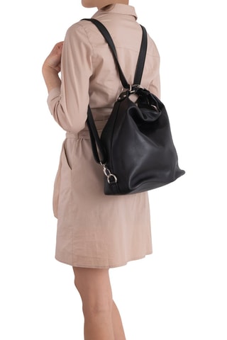 Sac porté épaule en cuir Ylenia - Anna Morellini - Noir