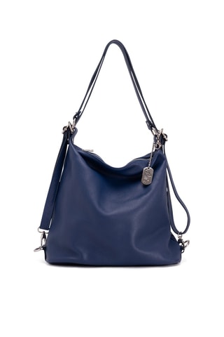 Sac porté épaule en cuir Ylenia - Anna Morellini - Bleu