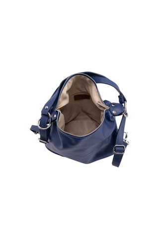 Sac porté épaule en cuir Ylenia - Anna Morellini - Bleu