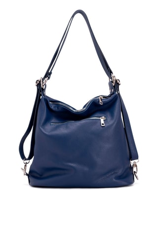 Sac porté épaule en cuir Ylenia - Anna Morellini - Bleu