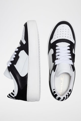 Baskets en cuir Velana - Anna Morellini - Blanc et noir