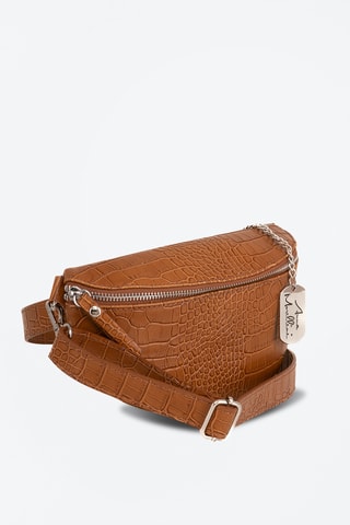 Sac banane en cuir Azzurra - Anna Morellini - Marron