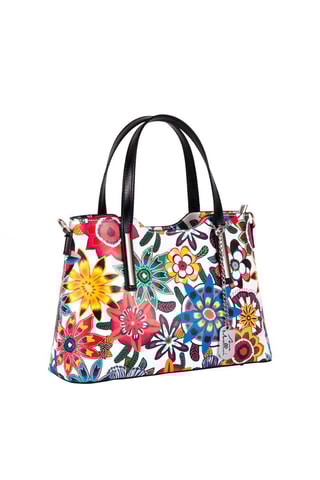 Sac à main en cuir Cicile - Anna Morellini - Blanc et noir