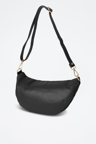 Sac bandoulière en cuir Lorenza - Noir