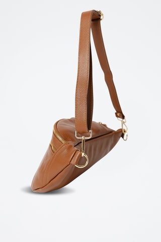 Sac bandoulière en cuir Lorenza - Marron