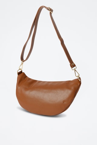 Sac bandoulière en cuir Lorenza - Marron