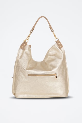 Sac porté épaule en cuir Greta - Argenté