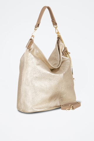 Sac porté épaule en cuir Greta - Argenté