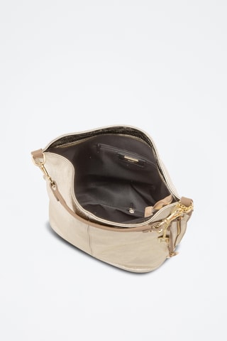 Sac porté épaule en cuir Greta - Argenté
