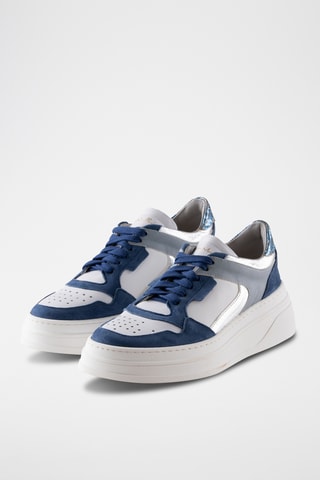 Baskets plateformes en cuir Pauromina - Bleu