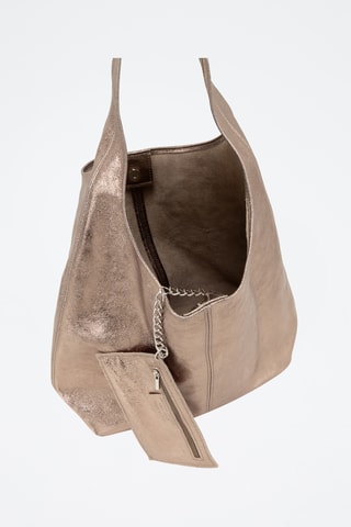 Sac à main en cuir Terracina - Argenté