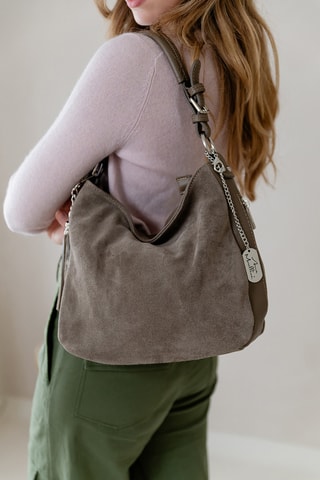 Sac à main en cuir Forena - Beige