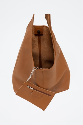 Sac à main en cuir Tarquinia - Marron