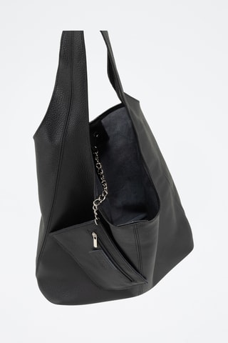 Sac à main en cuir Tarquinia - Noir