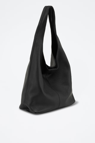 Sac à main en cuir Tarquinia - Noir