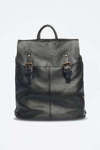 Sac à dos en cuir Montichiari - Noir