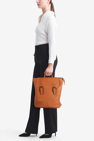 Sac à dos en cuir Montichiari - Marron