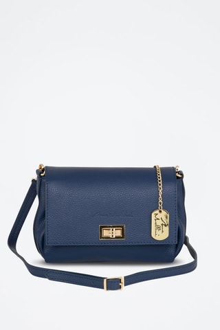 Sac bandoulière en cuir Matalia - Bleu