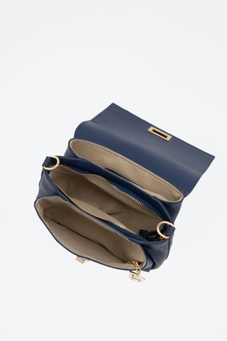 Sac bandoulière en cuir Matalia - Bleu