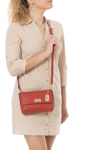 Sac bandoulière en cuir Matalia - Rouge
