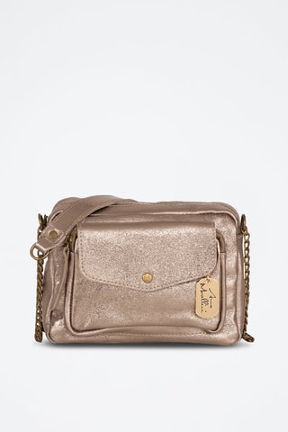 Sac bandoulière en cuir Agnesina - Doré et rose