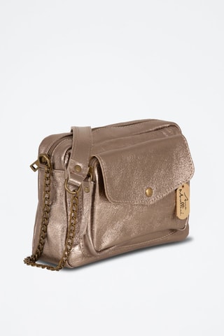 Sac bandoulière en cuir Agnesina - Doré et rose