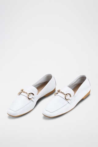 Mocassins en cuir Ellassa - Blanc