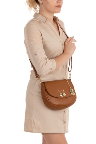 Sac bandoulière en cuir Iseppa - Marron