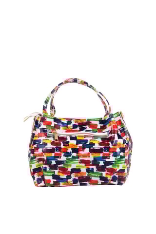 Sac à main en cuir Anna Signature \#011 - Anna Morellini - Blanc et rouge