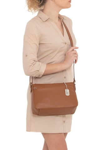 Sac bandoulière en cuir Orlanda - Anna Morellini - Marron