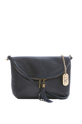 Sac bandoulière en cuir Alice - Bleu