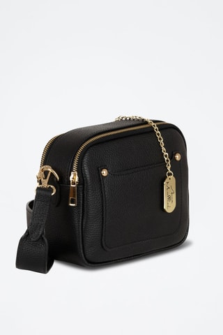 Sac bandoulière en cuir Aldina - Noir