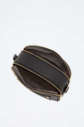 Sac bandoulière en cuir Aldina - Noir