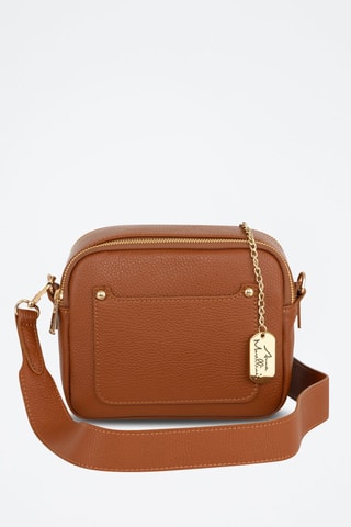 Sac bandoulière en cuir Aldina - Marron