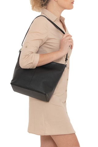 Sac bandoulière en cuir Trapani - Noir